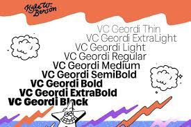 Пример шрифта VC Geordi Extra Bold